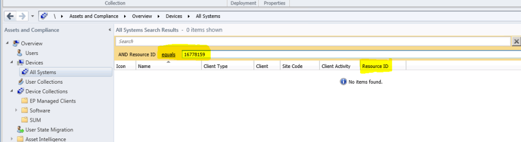 clear mac address from sccm